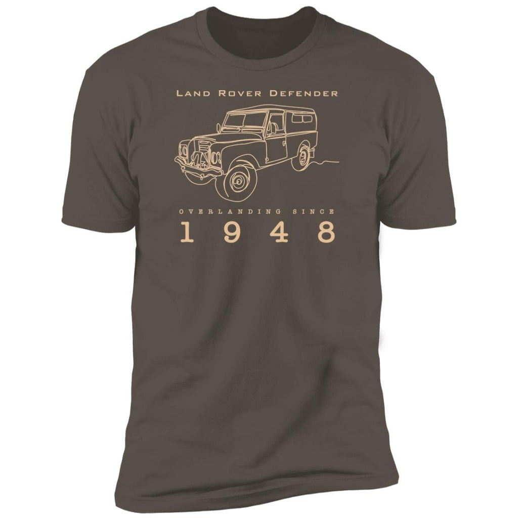 Vintage Defender III, T-shirt, British Overland 4x4, One Line art