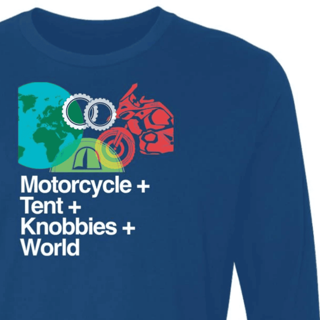 BMW Motorcycle Adventure, Long Sleeve T-shirt, Knobbies, Travel